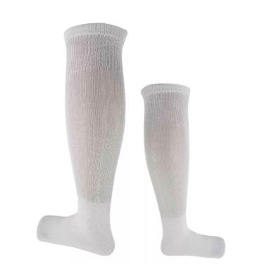 Imagem de Meião Branco Futebol Canelada Atoalhado MIRIM 33/36 - Zhoff