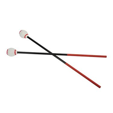 Imagem de Mingzhe Marimba Maletes de Fibra de Carbono Fio de Algodão Tambor Vara Martelo para Instrumentos de Percussão Baixo (espinha branca)