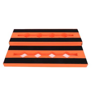 Imagem de Cryfokt Placa de Pedal de Guitarra, Placas de Armazenamento Multiefeitos EVA Laranja para 6-10 Pedais, de Trilha de Pedal de Guitarra para Bandas Music Room Studio, Mantém Os Pedais de Seguros
