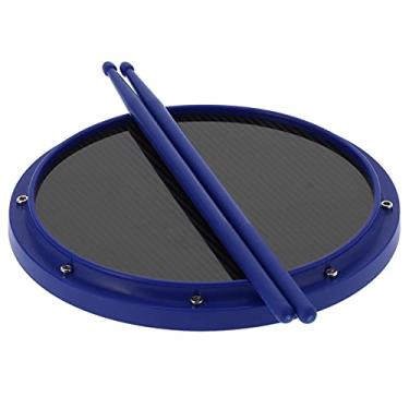 Imagem de RiToEasysports Tambores de 12 Polegadas para Treinamento de Percussão, Fibra de Carbono, Antiderrapante, Absorvente de Choque, Fosco Com Baquetas (Azul)