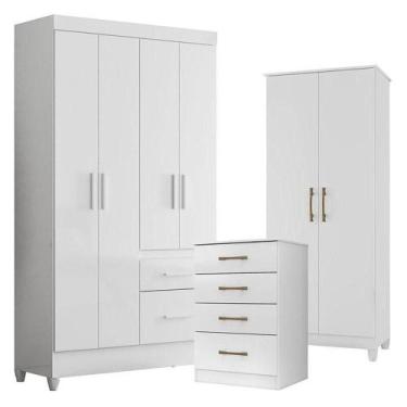 Imagem de Guarda Roupa Infantil Madri Com Cômoda Ms913 E Armário Multiuso Jade B