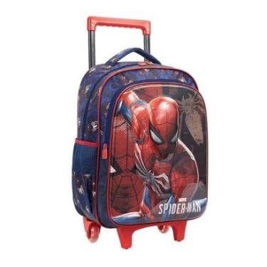 Imagem de Mochila com Rodas Escolar 16 Spider Man Face-Masculino
