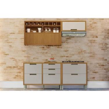 Imagem de Cozinha Modulada Nesher Imperatriz 4 Peças (2aéreos+2balcões) C6p44 Freijo-off White-nesher