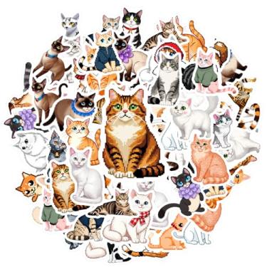 Imagem de 35 peças, gatos, gatinhos, adoráveis, fofos, divertidos, vibrantes, realistas, para mala, geladeira, celular, bagagem, laptop, guitarra, carro, adesivo, brinquedos, faça você mesmo, telefone, laptop