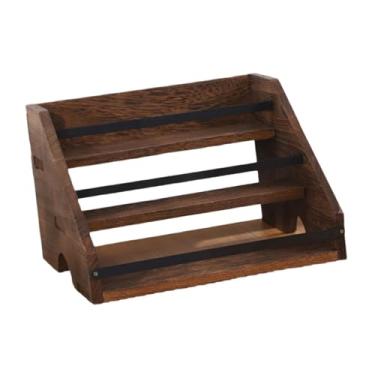 Imagem de FytStycale Expositor de garrafas de xarope, porta-vinhos, prateleira de armazenamento, organizador de temperos para despensa de balcão de cafeteria