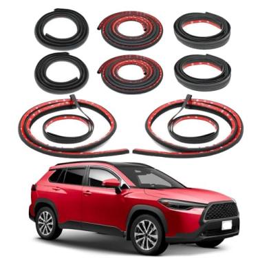 Imagem de Fita de Vedação para Portas do Corolla Cross 2022-2025, Vedação de Borracha para Carro, Isolamento Acústico, Redução de Ruído do Vento, Kit de Isolamento Acústico