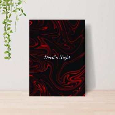 Imagem de Quadro Devils Night Dark Romance A4  Placa MDF 01 - Lomi Art
