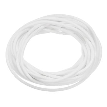 Imagem de Tira de vedação de espuma de silicone, 2,8 mm (0,11") diâmetro 8 metros (26,25 pés) longa esponja borracha vedação climática cordão de borracha redondo sólido para máquinas e indústrias, branco