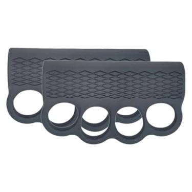 Imagem de UGPLM 1 par de luvas de treino para levantamento de peso, proteção resistente para as mãos, para flexões, levantamento de peso e treinamento cruzado, Cinza