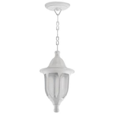 Imagem de Kit 2 Pendente Colonial Branco Externo 52Cm Pergolado Alu37