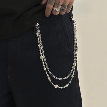 Imagem de Bolsa Berloques Calças Corrente Joias Pérola Cintura para Homens Joias Corporais Contas de Cintura Simples Moda Y2K Calças Presentes de Amizade para Mulheres Presentes de Natal