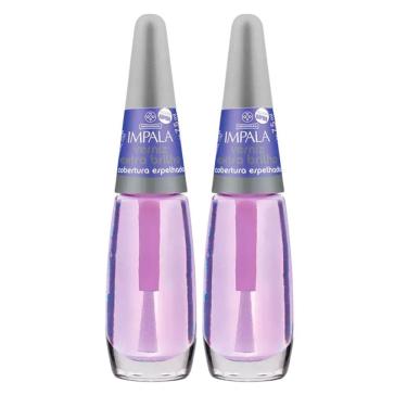 Imagem de Kit 2 Esmalte Impala Verniz Extra Brilho Secagem Rápida com 7,5ml