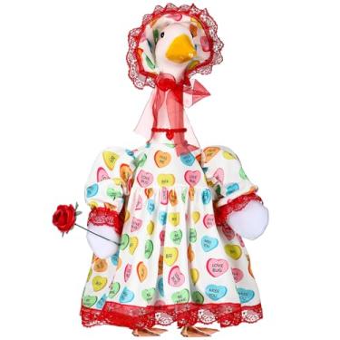 Imagem de Suzile Vestido de ganso para conversa dos namorados, roupas para 58 cm de altura de cimento ou plástico, fantasia de ganso para quintal, gramado, jardim, pátio, estátua, Natal, Papai Noel, decoração