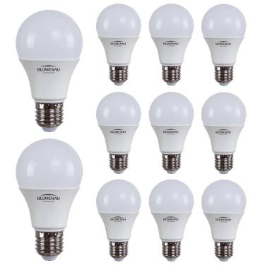 Imagem de Kit 20 Lâmpadas Led Bulbo A60 9W E27 Bivolt 3000K Quente