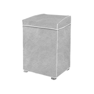 Imagem de Capa Para Máquina De Lavar P Flanelada Cinza Com Tampa - Vida Pratika