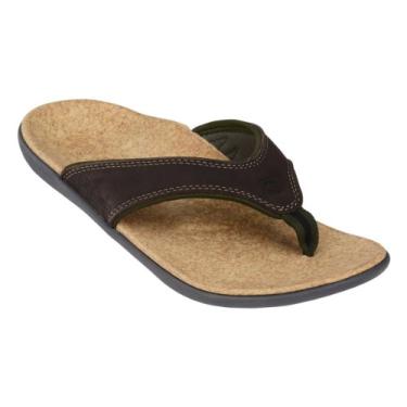 Imagem de Spenco Sandália masculina de couro Yumi, marrom escuro, 8M M M EUA