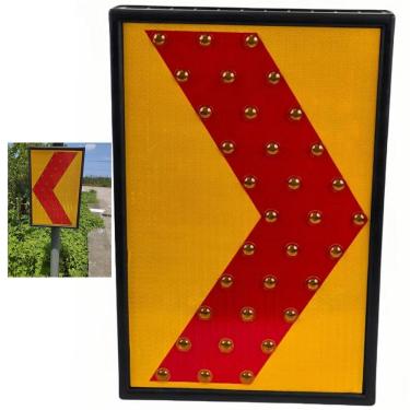 Imagem de Sinalizador Sola Seta Obra Luz Emergencia Poste Barra Sinalizaçao Avenida Trafego Transito Segurança Rodovia Estrada