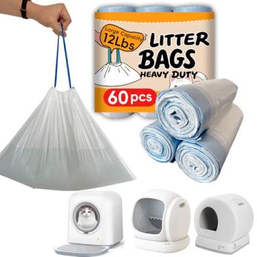 Imagem de Bolsa de areia para gatos adequada para caixa de areia para gatos MW-SC01/MW-SC02/MW-LR01, caixa de areia automática autolimpante, sacos de lixo, sacos de lixo de substituição resistentes de 45,7 cm x