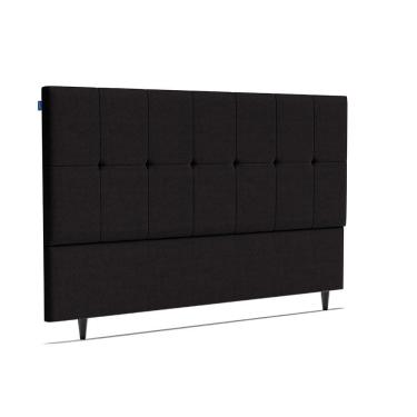 Imagem de Cabeceira Piave Veluto Preto Queen (8x160x120) - Ortobom