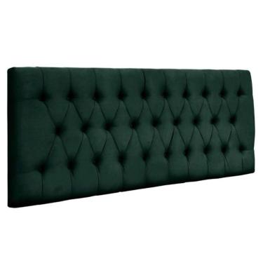 Imagem de Painel Cabeceira Dubai Para Cama Box-1,58 Mt-suede Verde