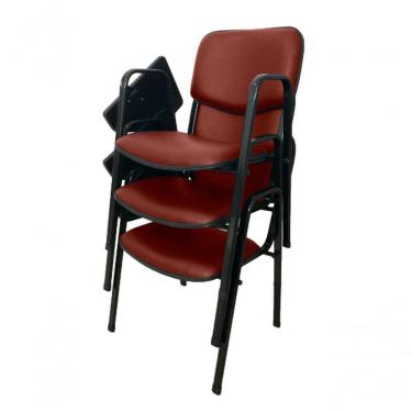Imagem de 03 Cadeiras Universitárias Linha Hotel Auditório Vermelho