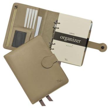 Imagem de Caderno Organizer Couro 127-R Raffai Couros, Nude