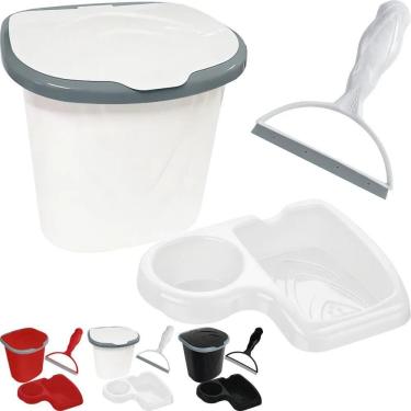 Imagem de 2X Kit Pia Cozinha Porta Detergente Bucha + Lixeira + Rodinh