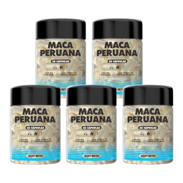 Imagem de Kit 5x Maca Peruana Premium 2500mg 100% Pura Pote 60 Cápsulas Matéria Prima Importada Para Homens e Mulheres | Energia Resistência