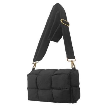 Imagem de Bolsa de ombro NAARIIAN Puffer impermeável  preta