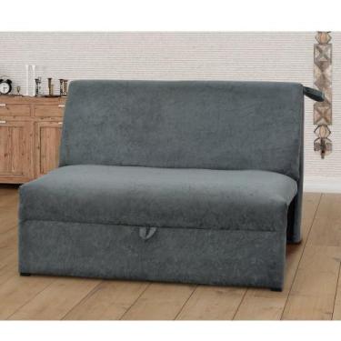 Imagem de Sofá Cama Malú 2 Lugares - Suede Amassado - Cinza - Matrix, Cinza