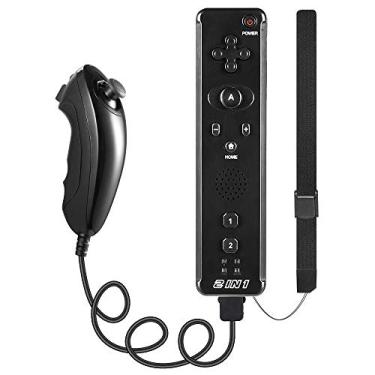 Imagem de Controle remoto Wii e controle remoto de substituição MODESLAB com Motion Plus compatível com Wii e Wii U (preto (#1))
