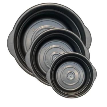 Imagem de Kit 3 Bacias + Balde Plástico Grande 35L + 25 + 12L- Para Lavanderia, Cozinha, Limpeza e Área de Serviço - Plástico Resistente(KIT COM BALDE)