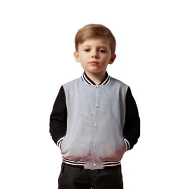 Imagem de Jaqueta Moletom Infantil Unissex Lisa com Bolsos-Unissex