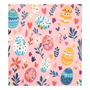 Imagem de Blueangle Capa magnética para lava-louças ovos coloridos de Páscoa, decoração da capa da máquina de lavar louça, adesivos de eletrodomésticos, adesivos de eletrodomésticos, 58 cm C x 66 cm adesivo