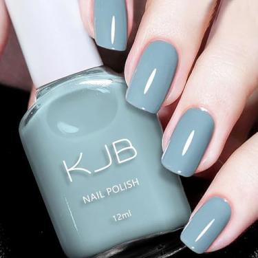 Imagem de Esmalte para unhas com acabamento brilhante brilhante - Fórmula resistente a lascas de longa duração, sem necessidade de lâmpada U V - azul claro 10,4 ml