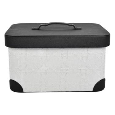 Imagem de SiaBiced Cesta de Brinquedo Organizador de Brinquedos Couro Do Plutônio Decorativo Conveniente Artigos Diversos Organizador Lanche Bin para Sala Estar Quarto D, cor sólida