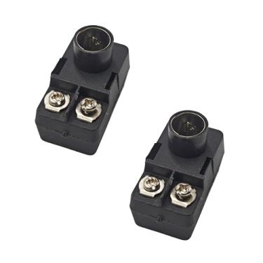 Imagem de pson Conector transformador correspondente de antena de 2 peças, conversor de antena de TV de 300 Ohm a 75 Ohm para recepção de sinal UHF VHF FM