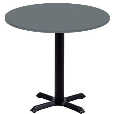 Imagem de Mesa ô Ferro Preto 74 Cm (alt) Base Em X Tampo Mdp Redondo 60 Cm (larg) X 2,50 Cm (alt) Grafito