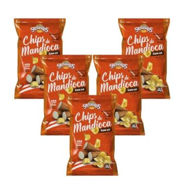 Imagem de Kit 05 Mandioca Chips Natural Sertanitos 50g