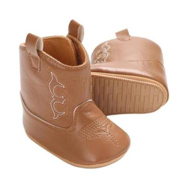 Imagem de Botas De Bebê Retro Em PU Com Estampa E Bordado, Calçados Casuais Para