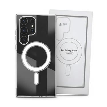 Imagem de Capa Indução Magnética para Galaxy S25 Ultra Case Premium com [Proteção de Câmera] Magnética Clear Capinha Transparente [Anti-Amarelamento], Compatível com Indução e Anti Impacto