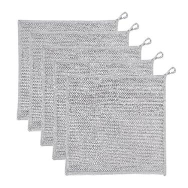 Imagem de Panos de limpeza multiuso sem arranhões para cozinha, panos de lavar louça reutilizáveis de 3/5 peças para pratos, pias, fogão