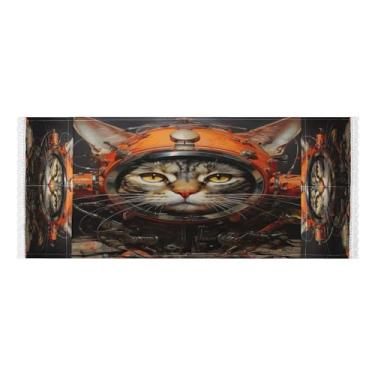 Imagem de Wassud Mecha Cat(3) capas de lavadora e secadora, protetor de lavadora com sacos de armazenamento, capa de geladeira à prova de poeira com bolsos para lavanderia doméstica, cozinha, 120 x 55 cm