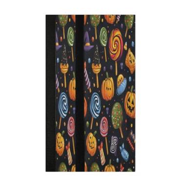 Imagem de STAYTOP 2 peças de capas de maçanetas de geladeira de abóbora e doces de Halloween, capas de maçaneta para geladeira e forno de micro-ondas, mantenha seu aparelho de cozinha limpo de gotejamentos