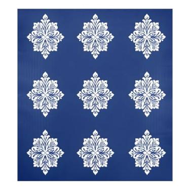 Imagem de STAYTOP Linda capa de ímã de lava-louças de flocos de neve de Natal 58 x 66 cm capas decorativas de geladeira para porta frontal adesivo magnético para máquina de lavar louça painel de geladeira