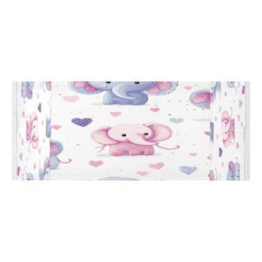 Imagem de Wassud Lindas capas coloridas para lavadora e secadora de elefantes, protetor de lavadora com sacos de armazenamento, capa de geladeira à prova de poeira com bolsos para lavanderia doméstica, cozinha