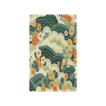 Imagem de Wassud Green Waves Light Switch Cover Plate Decorativas para Tomadas Elétricas Placa de Parede em Branco 4,53 x 2,76 Polegadas