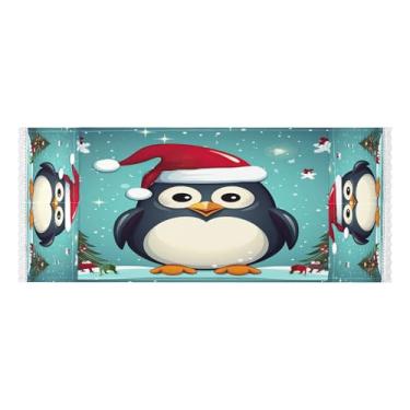 Imagem de Wassud Capas de lavadora e secadora de pinguim de Natal, protetor de lavadora com sacos de armazenamento, capa de geladeira à prova de poeira com bolsos para lavanderia doméstica, cozinha, 120 x 55 cm