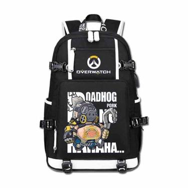 Imagem de Mochila Overwatch Cartoon Kids School Oxford 30x15x47cm