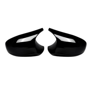 Imagem de Capas pretas para espelhos retrovisores laterais compatíveis com BMW E87 E81 E82 E88 E90 E91 E92 E93 LCI 2009-2013.